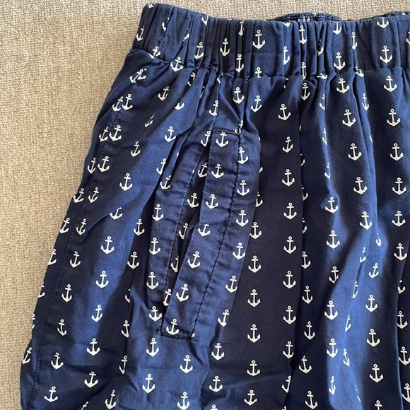J. Crew Navy and White Anchor Skirt size small - Picture 3 of 5